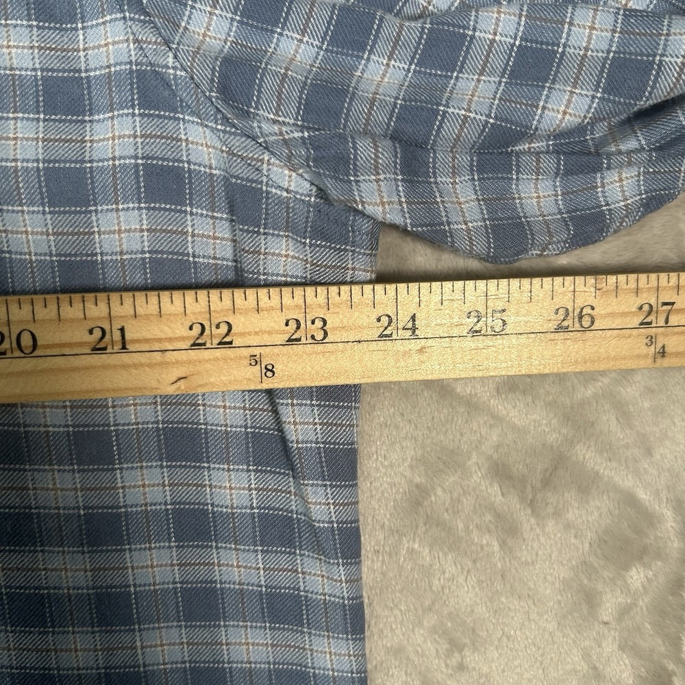 Faherty Shirt Men L The Weekend Blend Fox Lake Plaid Linen Button Down Huckberry - Picture 8 of 15